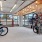 Separate space for bike storage with wall hooks